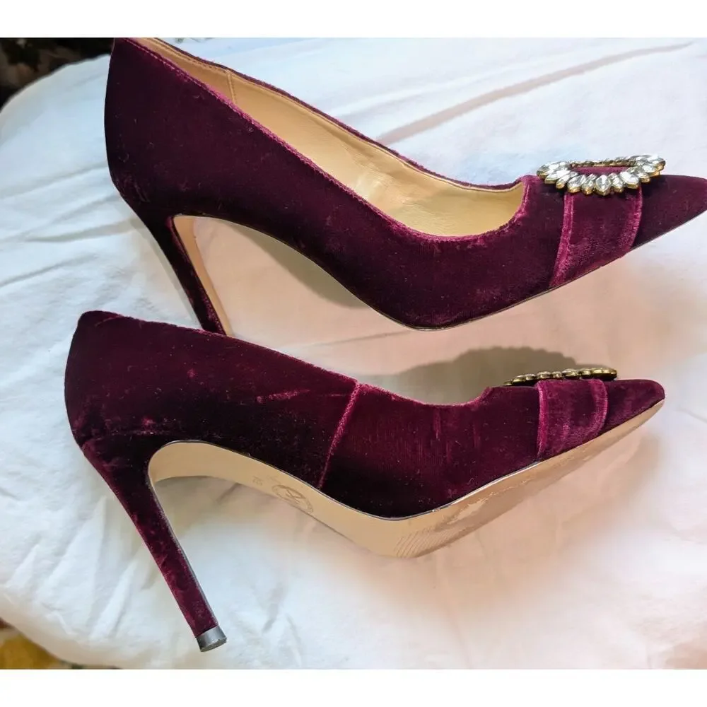 Michael Michael Kors "Viola" Suede w/Crystal Brooch Accent Pumps Sz 6 $160 - Picture 4 of 10